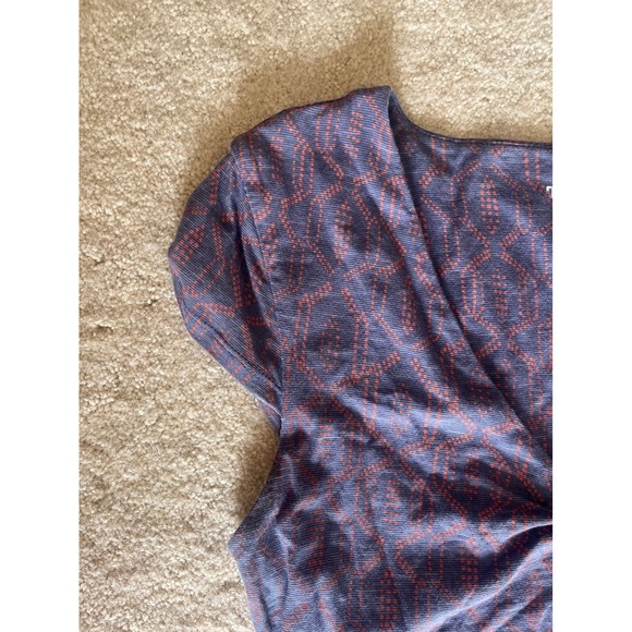 Toad&Co Women's Rosemarie Dress Small Blue Geometric V Neck Short Sleeve- Size S - Picture 5 of 8